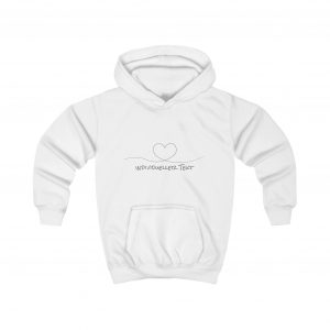 individuell bedruckter Kinderhoodie - Herz - crazy Schrift