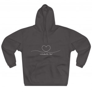 individuell bedruckter Hoodie - Herz - elegante Schrift
